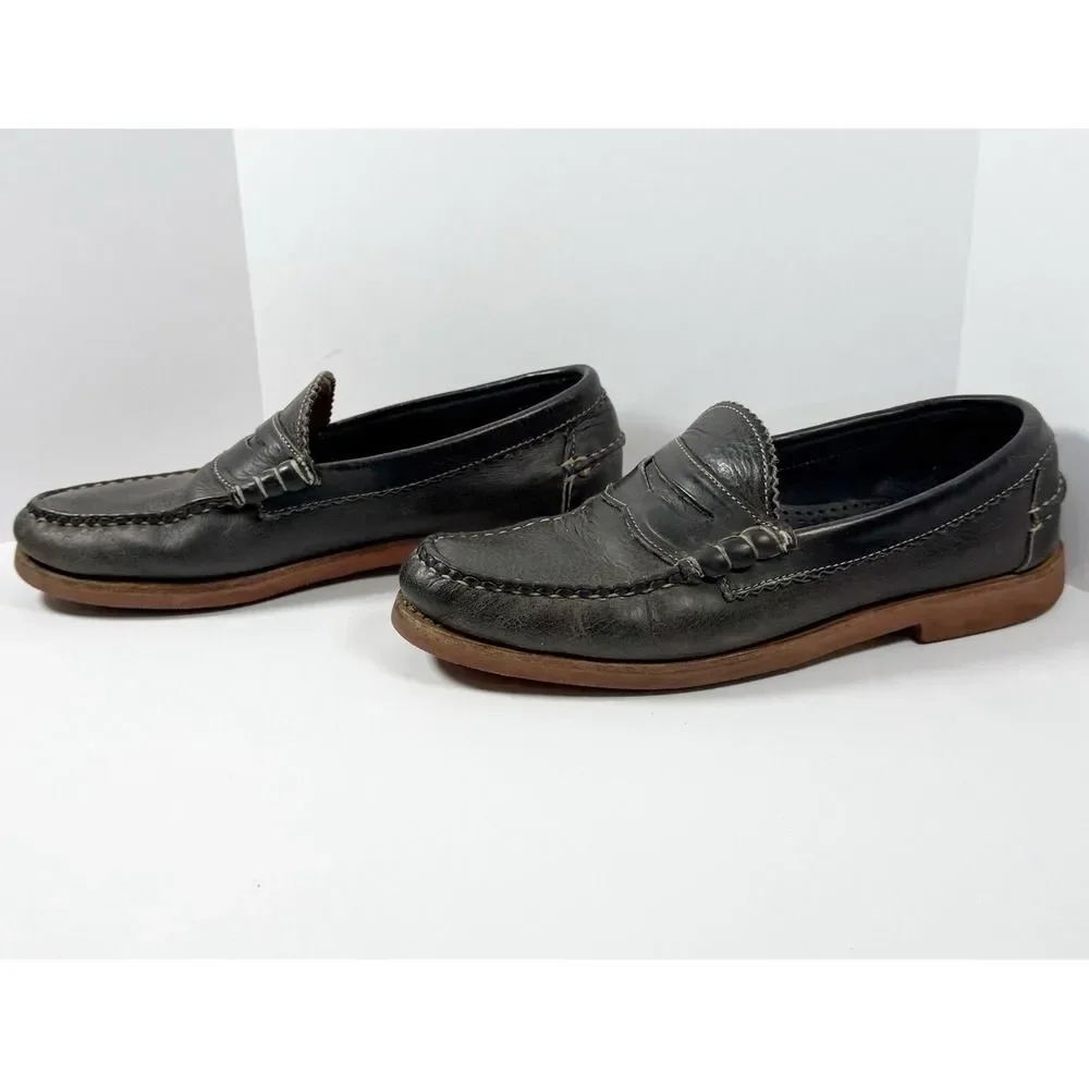 Allen Edmonds Sedona Slip On Penny Loafer Leather Gray Vibram Gumlite Sole 8.5 D
